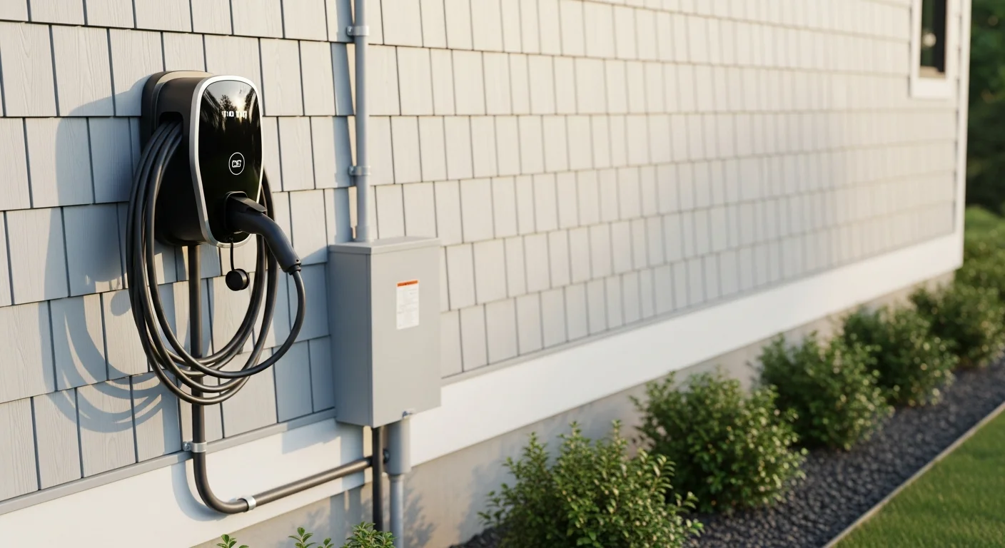 Electric vehicle charging station installation for residential homes